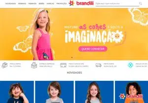 Layout do site Brandili