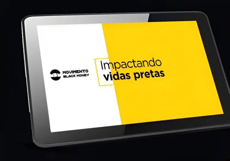 tablet com logo do movimento black money